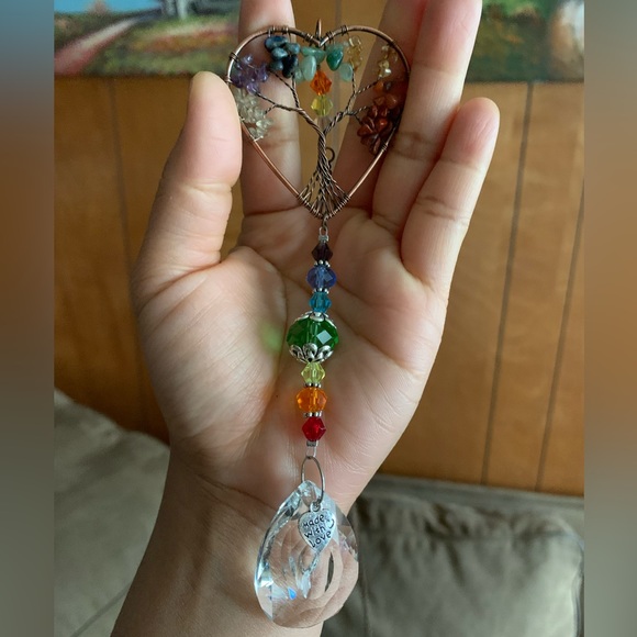 NEW Tree of Life Sun Catcher Pendant Heart Design Hanging Decor Homes & Gardens - Picture 11 of 11